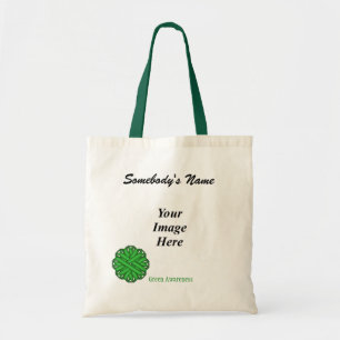 Tote Bag Ruban à fleurs vertes Modèle par Kenneth Yoncich