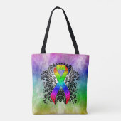Tote Bag Ruban arc-en-ciel avec ailes (Dos)
