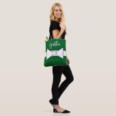 Tote Bag Ruban blanc vert : Noël (Sur le modèle)