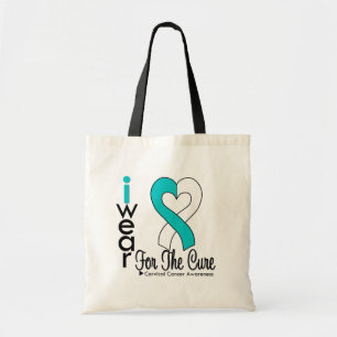 Tote Bag Ruban de cancer du col de l'utérus pour le
