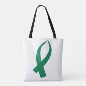Tote Bag Ruban de conscience (vert) (Dos)