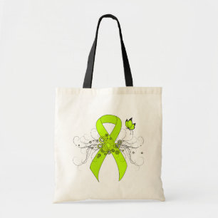Tote Bag Ruban de sensibilisation au vert de chaux avec pap