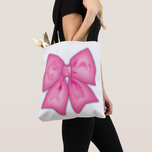 Tote Bag Ruban rose (De près)