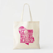 Tote Bag Ruban rose - Affirmations (Devant)