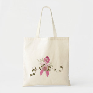 Tote Bag Ruban rose avec rose