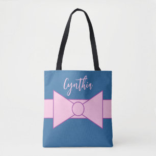 Tote Bag Ruban rose avec rose :