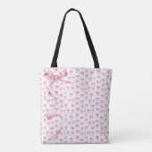 Tote Bag Ruban rose Bows Satin (Dos)