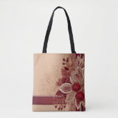 Tote Bag Ruban rouge floral (Devant)