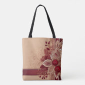 Tote Bag Ruban rouge floral (Dos)