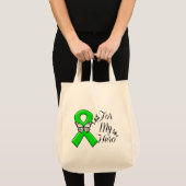 Tote Bag Ruban vert de conscience pour mon héros (Devant (produit))