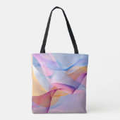 Tote Bag Rubans colorés abstraits ondoyants (Dos)