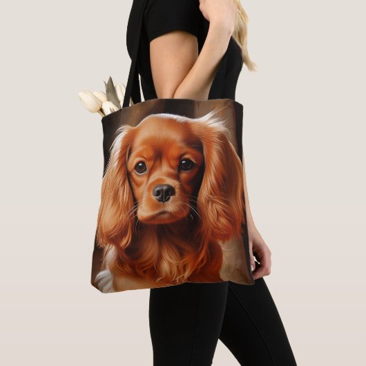 Tote Bag Ruby Cavalier King Charles Spaniel (De près)