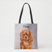 Tote Bag Ruby Cavalier King Charles Spaniel Chien (Devant)