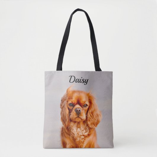 Tote Bag Ruby Cavalier King Charles Spaniel Chien (Devant)