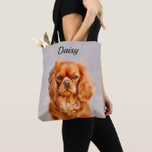 Tote Bag Ruby Cavalier King Charles Spaniel Chien (De près)