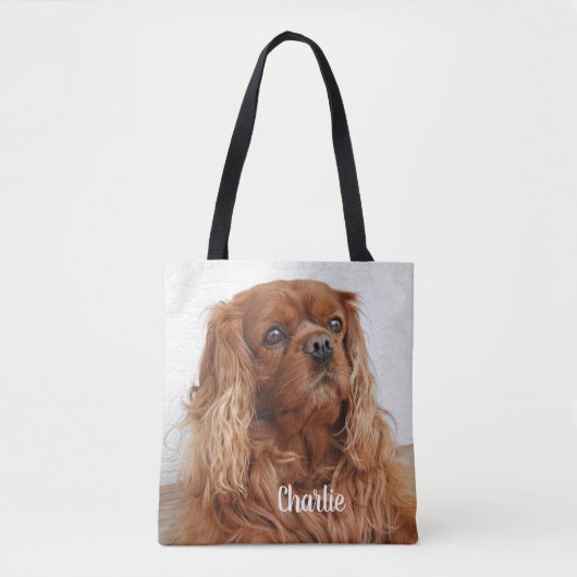 Tote Bag Ruby Cavalier King Charles Spaniel Chien (Devant)