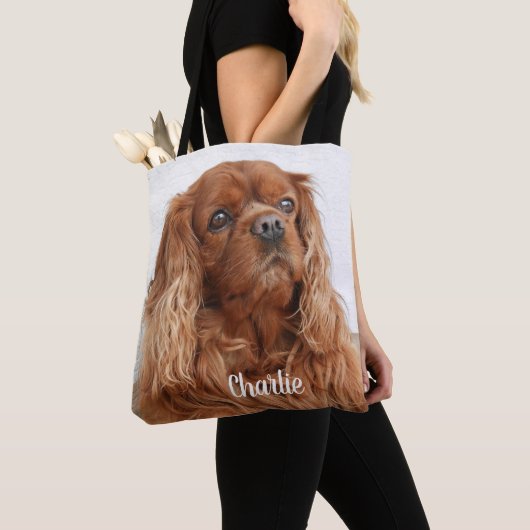 Tote Bag Ruby Cavalier King Charles Spaniel Chien (De près)
