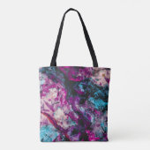Tote Bag Ruby et Sapphire Crystal Geode Abstrait (Dos)