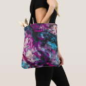 Tote Bag Ruby et Sapphire Crystal Geode Abstrait (De près)
