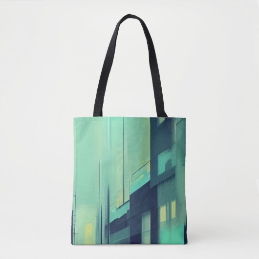 Tote Bag Rue azure de nuit (Devant)