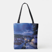 Tote Bag Rue du soir à Prague (Dos)