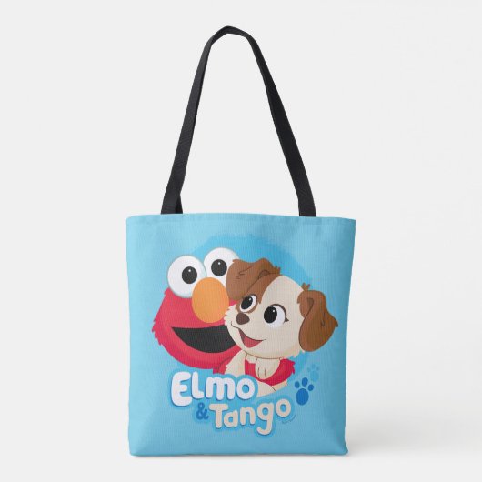 Tote Bag Rue Sésame | Badge Elmo & Tango (Dos)