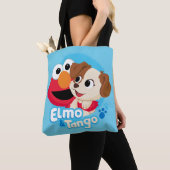 Tote Bag Rue Sésame | Badge Elmo & Tango (De près)