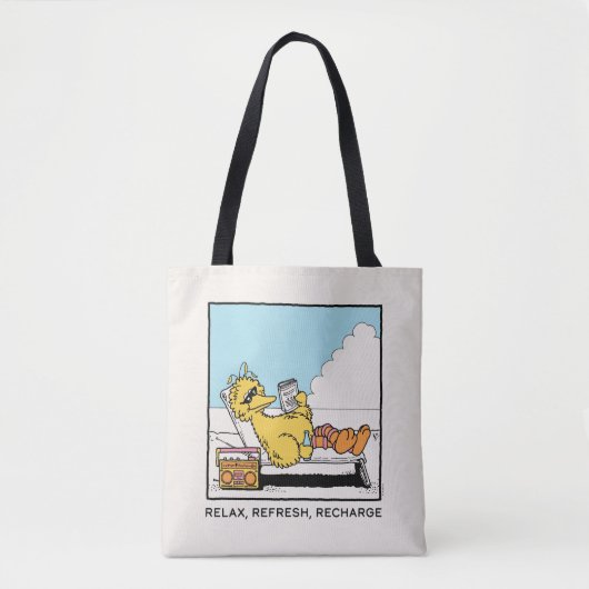 Tote Bag Rue Sésame | Big Bird Relax Refresh Recharge (Devant)