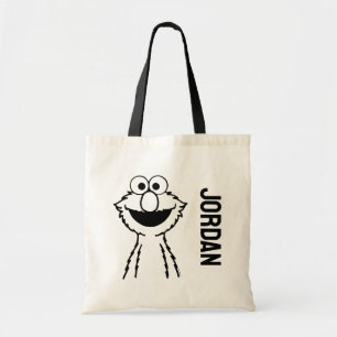 Tote Bag Rue Sésame   Elmo   Ajouter Votre Nom