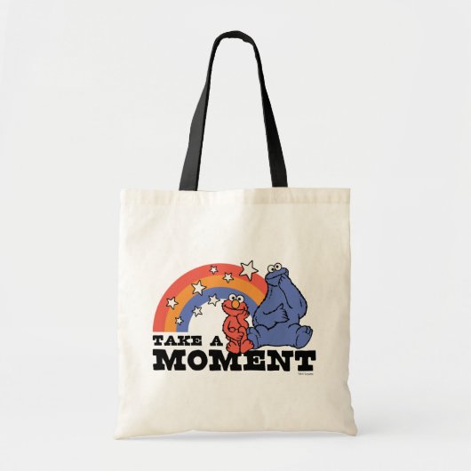 Tote Bag Rue Sésame | Elmo & Cookie Take a Moment (Devant)
