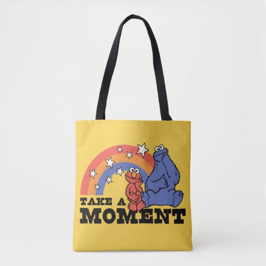 Tote Bag Rue Sésame | Elmo & Cookie Take a Moment (Devant)
