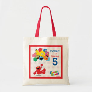 Tote Bag Rue Sésame   Elmo et Pals - Ballons d'anniversaire