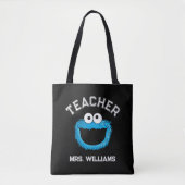 Tote Bag Rue Sésame | Enseignant de Cookie Monster (Devant)