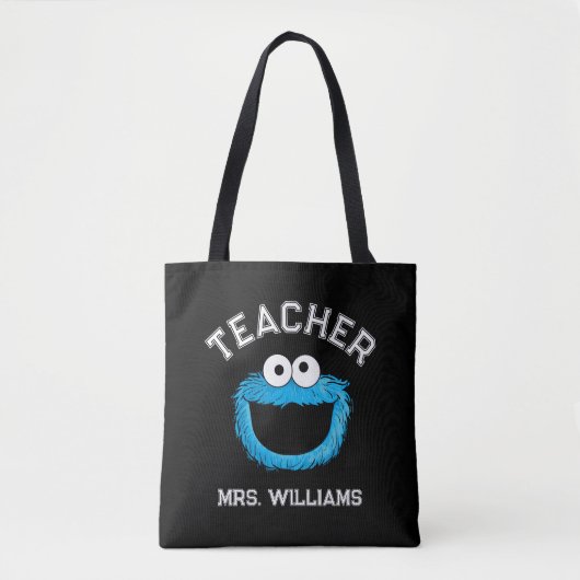 Tote Bag Rue Sésame | Enseignant de Cookie Monster (Devant)