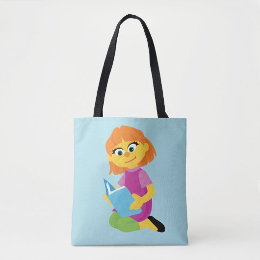 Tote Bag Rue Sésame | Julia Lire un livre (Devant)