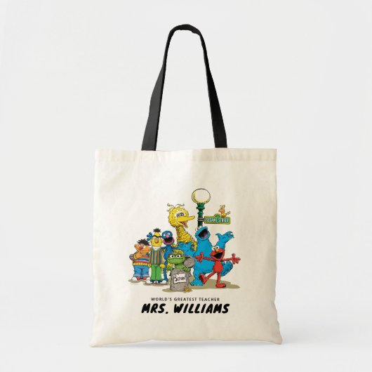 Tote Bag Rue Sésame | Le plus grand enseignant du monde (Devant)