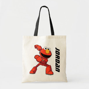 Tote Bag Rue Sésame Méca Builders Elmo Ajouter Votre Nom