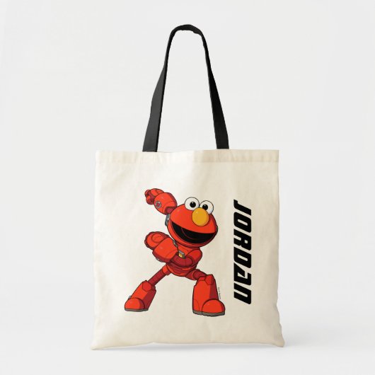 Tote Bag Rue Sésame | Méca Builders Elmo Ajouter Votre Nom (Devant)