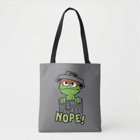 Tote Bag Rue Sésame | Oscar le Grouch Nope! (Devant)