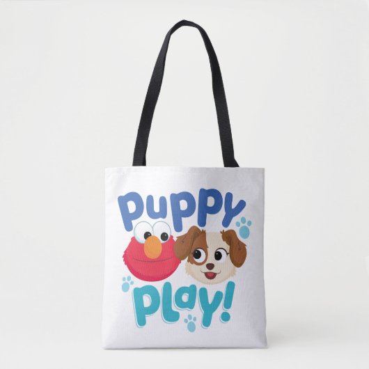 Tote Bag Rue Sésame | Puppy Play Elmo & Tango (Devant)