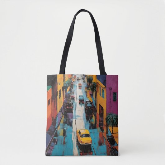 Tote Bag Rue Style Pop Art (Devant)