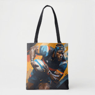 Tote Bag Rugby Action Sport Peinture Art Décor Abstrait