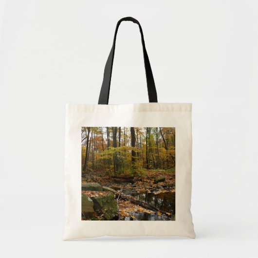 Tote Bag Ruisseau de Fall avec reflet au parc Laurel Hill (Devant)