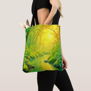 Tote Bag Ruisseau de la forêt dorée Art paisible