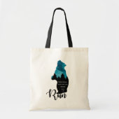 Tote Bag Run Motivation Trouve Vous Drôle Ours Graphique (Devant)