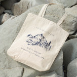 Tote Bag Russe Navy Pine Woods Mountain Sketch Mariage<br><div class="desc">Pour toute autre personnalisation ou tout autre élément correspondant,  n'hésitez pas à me contacter à l'adresse yellowfebstudio@gmail.com</div>