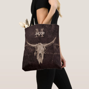 Tote Bag Russe Ouest Brown Beige Vieux Taureau Monogramme