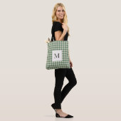 Tote Bag Russe Vert En vichy moderne Noël (Sur le modèle)