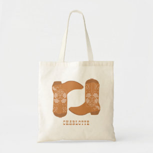 Tote Bag Russe Western Earth Tone Country Cowboy Bottes