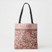 Tote Bag Rust Rtro Floral Art Nouveau Mai Morris Arcadia (Devant)